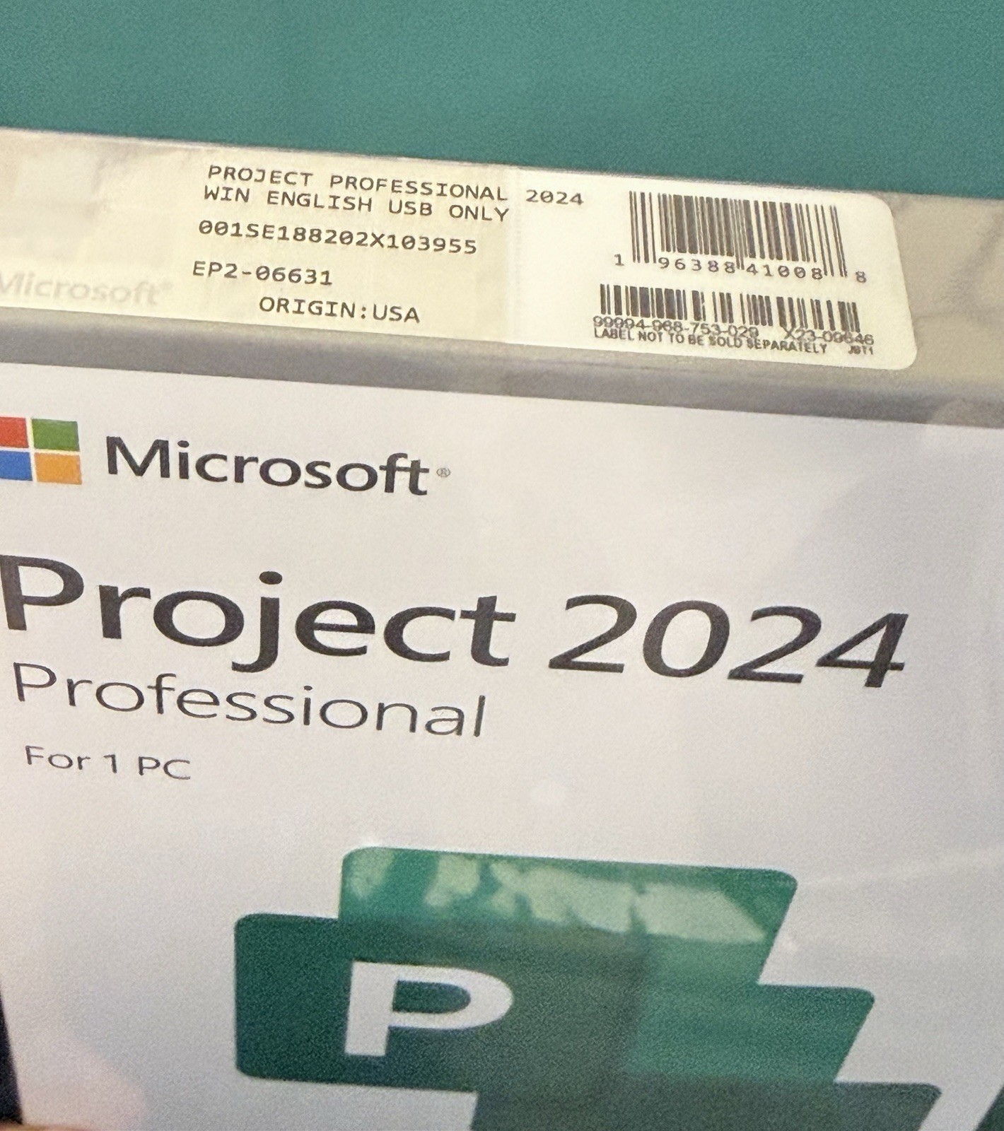 Microsoft Project 2024 Professional USB With Key 1 PC