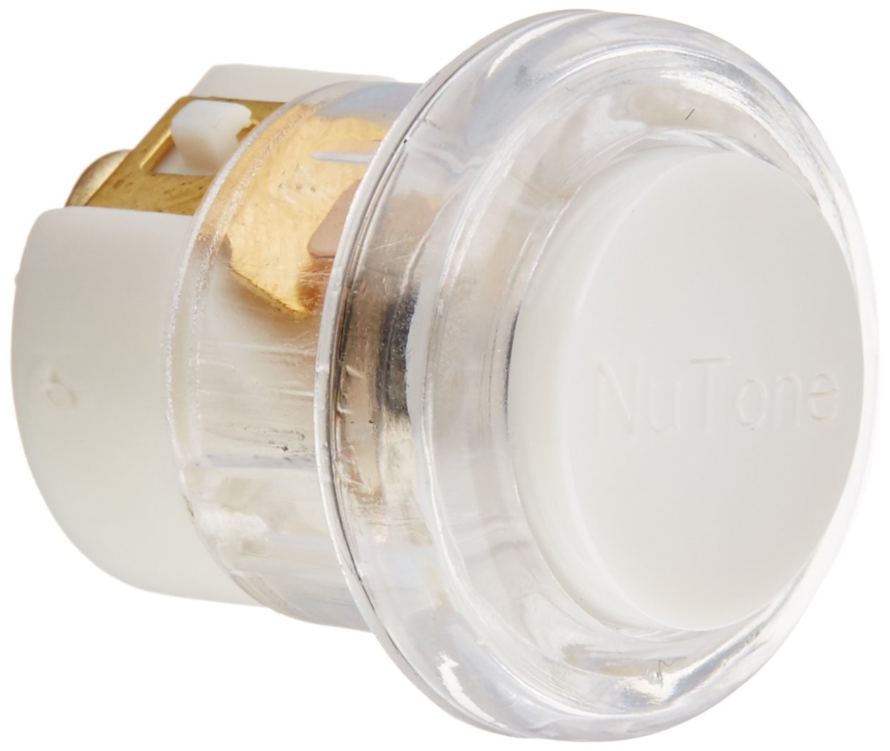Lighted Circle Pushbutton Doorbell Kit for Home, 0.81" Diameter, White