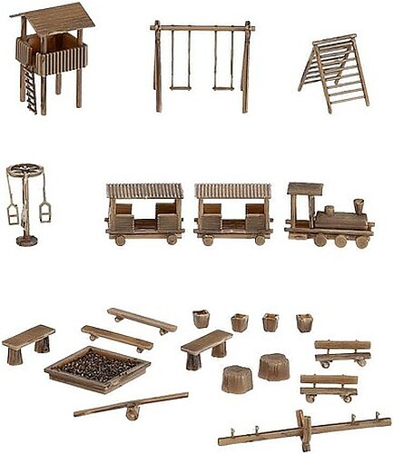 Faller Adventure Playground Kit - N Scale Model Railroad Accessory - #272568