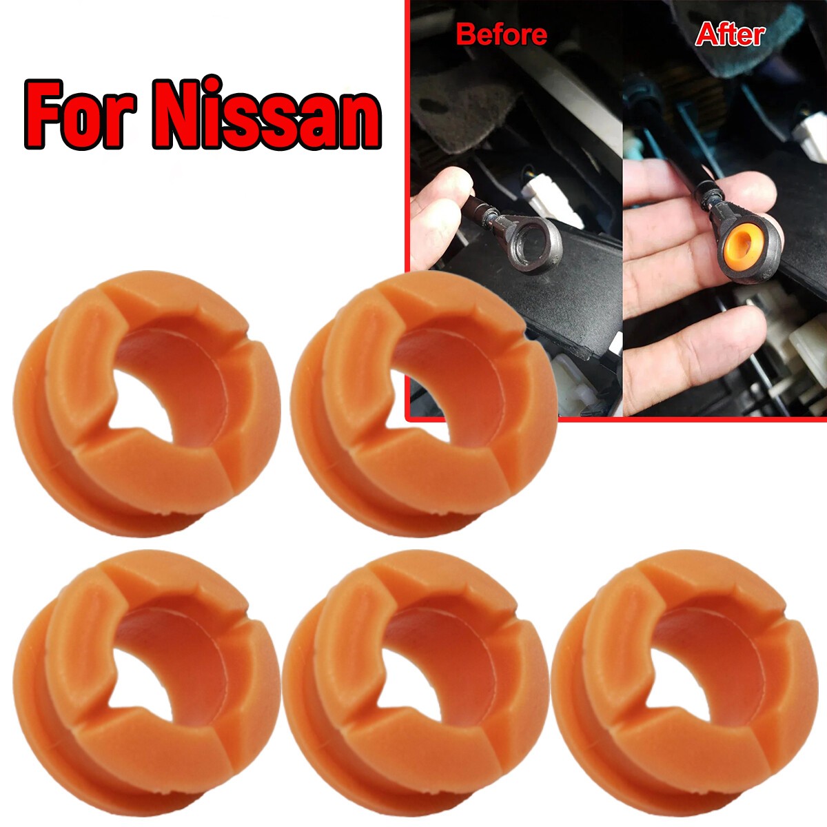 5pcs For Nissan Pathfinder Automatic Gear Shift Cable Bushing Linkage End Clips