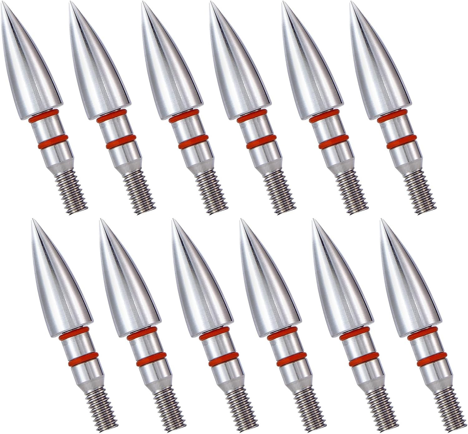 12Pcs Archery Field Points, 100/125/150/300 Grain Field Points, Screw-In Arch...