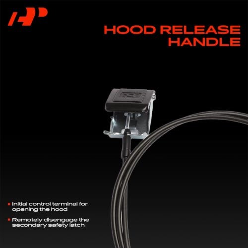 Front Hood Latch Release Cable with Handle | Compatible with Toyota 78.5 inch