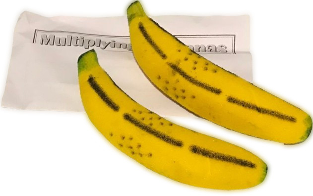 MULTIPLYING SPONGE BANANAS 2 Foam Magic Trick Clown Fruit Funny Stage Comedy Set