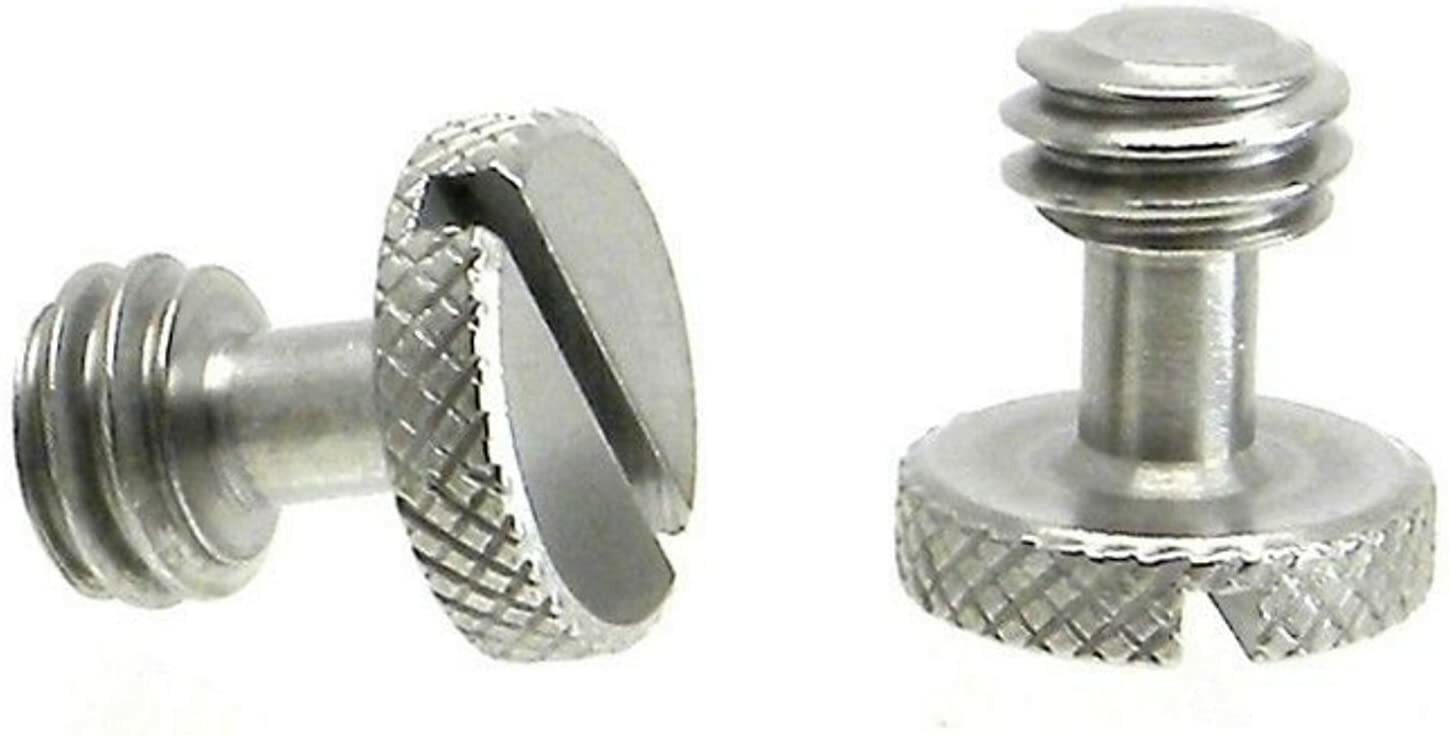2 Steel Screw 3/8" for Camera Tripod QR Plate ideal for Manfrotto / Sachtler