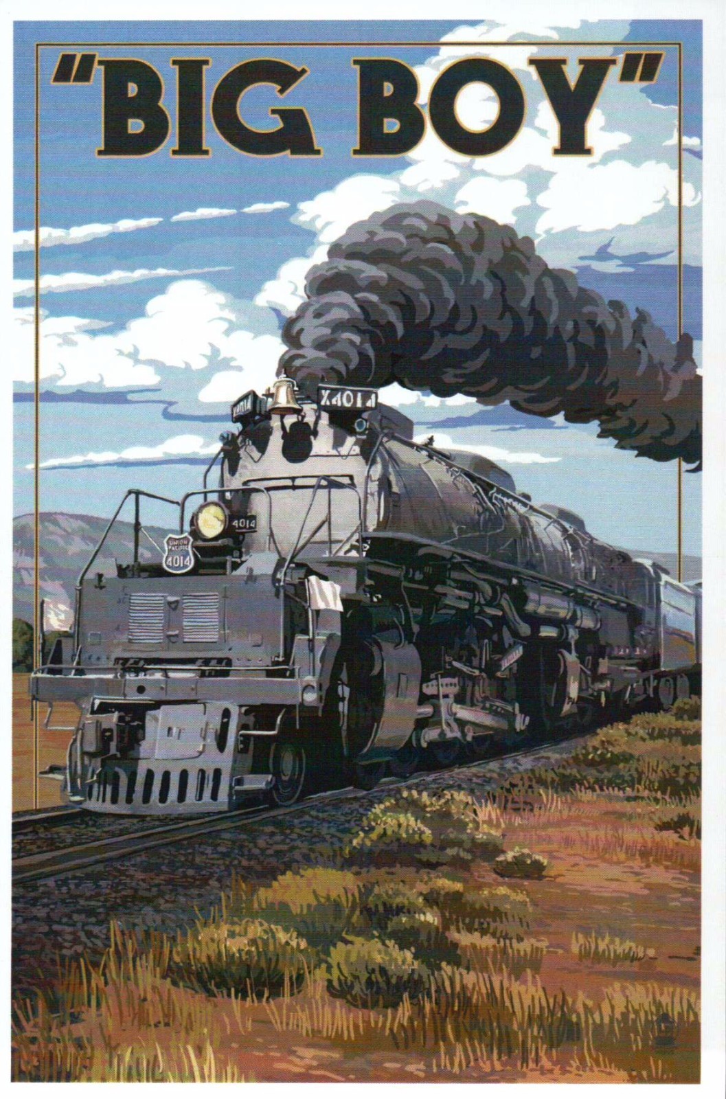 Big Boy Locomotive Union Pacific Railroad, Train, Engine 4014 -- Modern Postcard