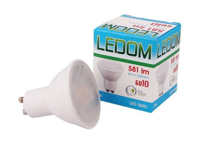 5pcs LED bulbs GU10 230V 7W 581lm 4000K, neutral white, LEDOM