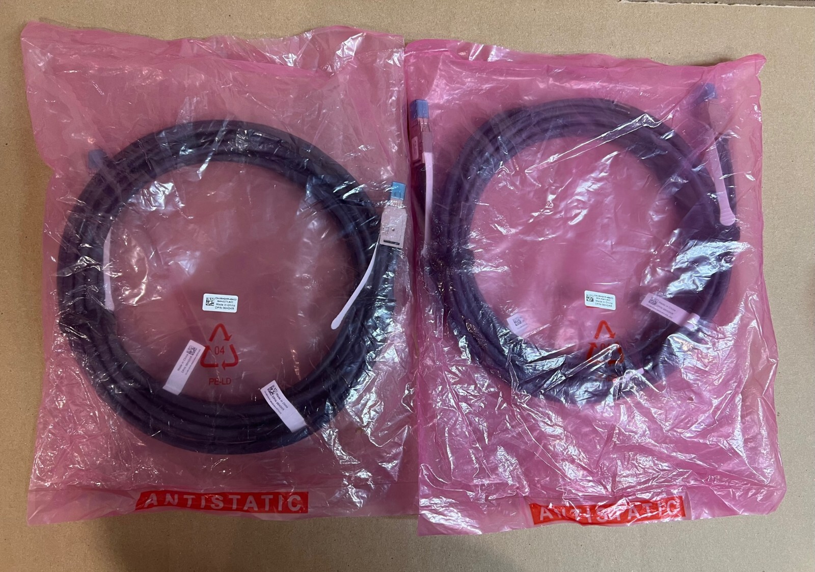 (2) New Sealed Genuine Dell 6HGKR - Cable mini-SAS HD SFF-8644 to HD SFF-8644 4M