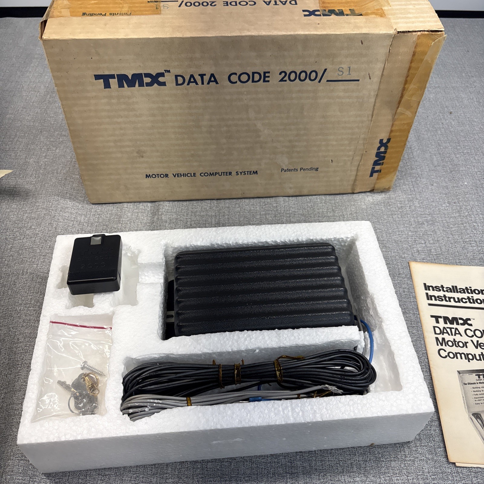 Vintage TMX Data Code Car Alarm S1 Pager System NOS Complete In Box 70s Tech