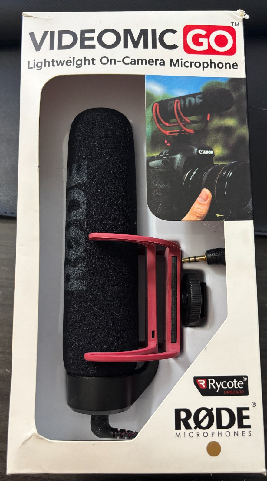 Rode VideoMic GO Handheld Wired 3.5mm Professional Microphone *NEVER USED*