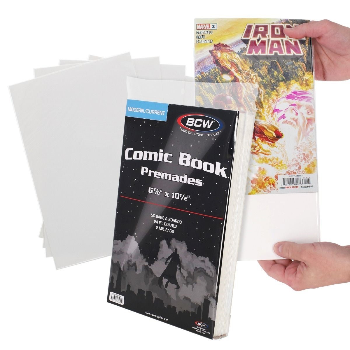 250 Current Modern Comic Premade Bags + Backer Boards 2 Mil Acid Free Storage