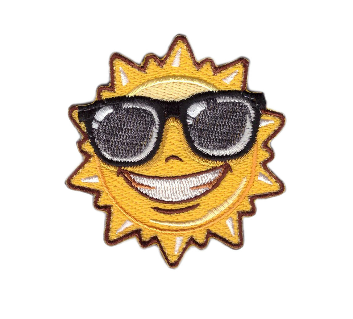 Happy Go Lucky Sun Dope  DIY Kids Embroidered Patch Iron on