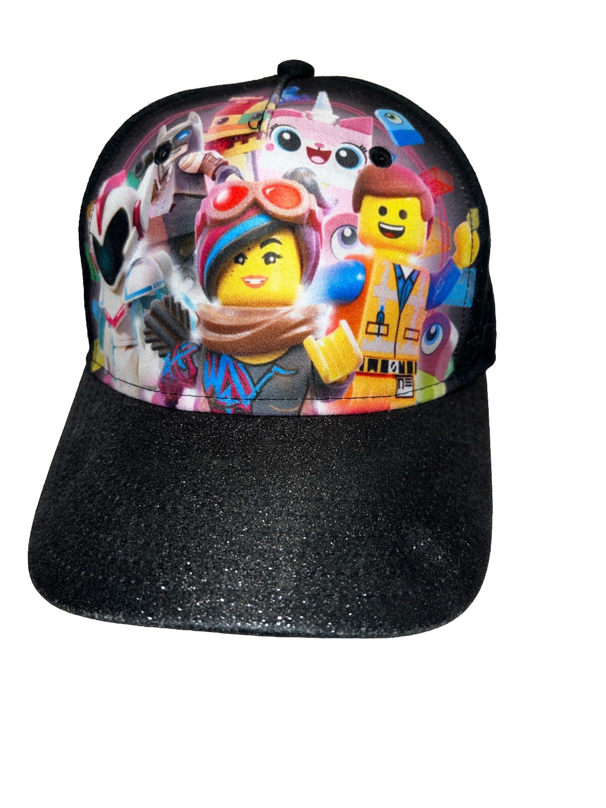 LEGO 2 The Movie Black w Pink Hat Cap Sparkle Black Bill Movie Characters Youth
