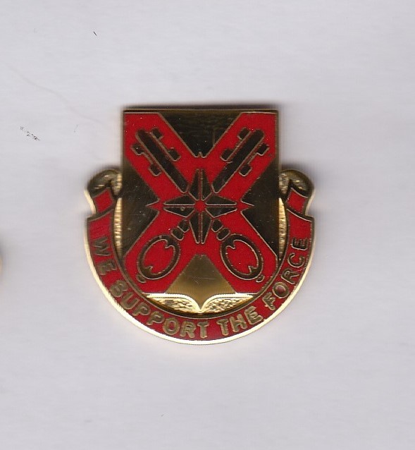US Army 927th Support Bn Quartermaster QM Supply crest DUI badge G-23