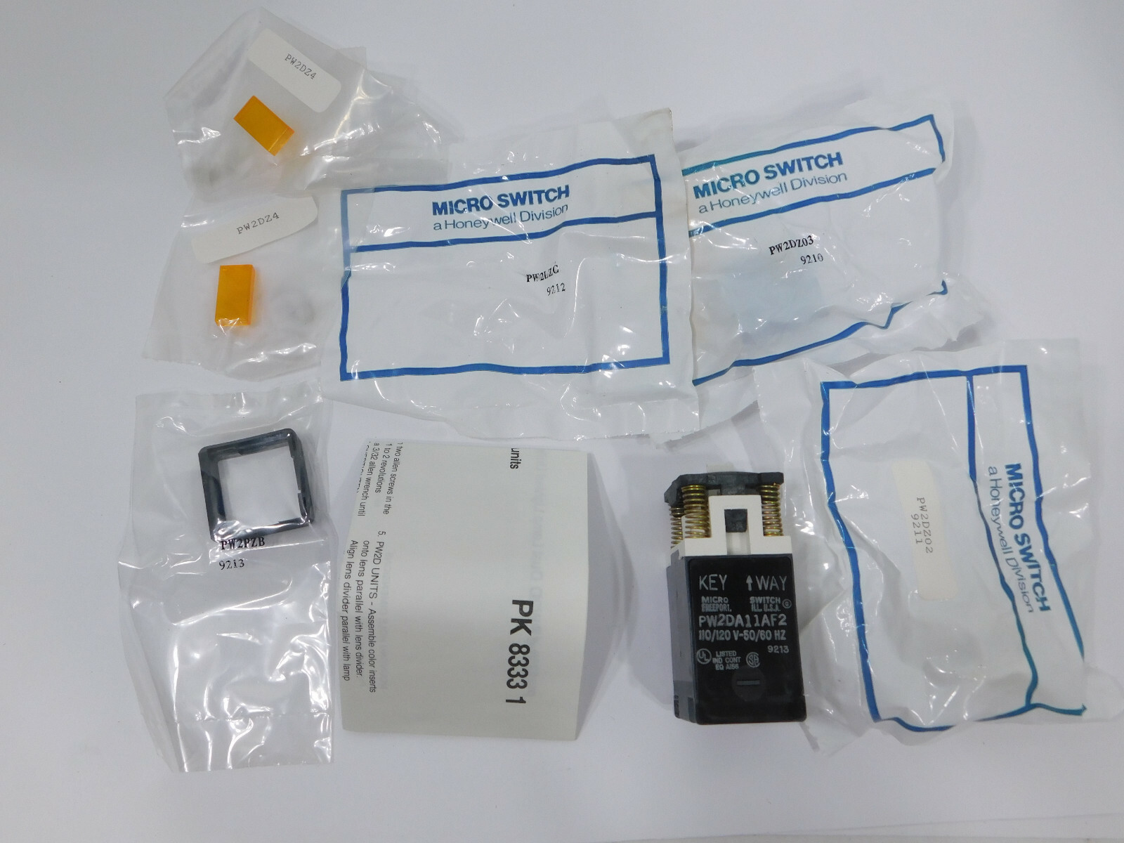 Honeywell Microswitch Kit PW2DC44BF2 Pilot Light Dual Amber PW2DA11AF2
