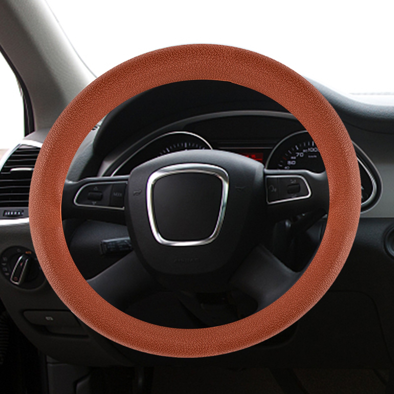 General Motors Silicone Brown Steering Wheel Cover Auto Parts Protective Cover