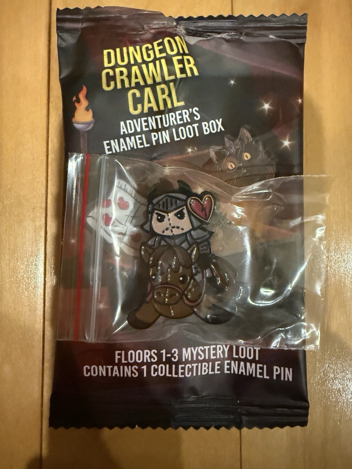 New Foam Brain Games Dungeon Crawler Carl Kimaris Toy Loot Box Enamel Pin