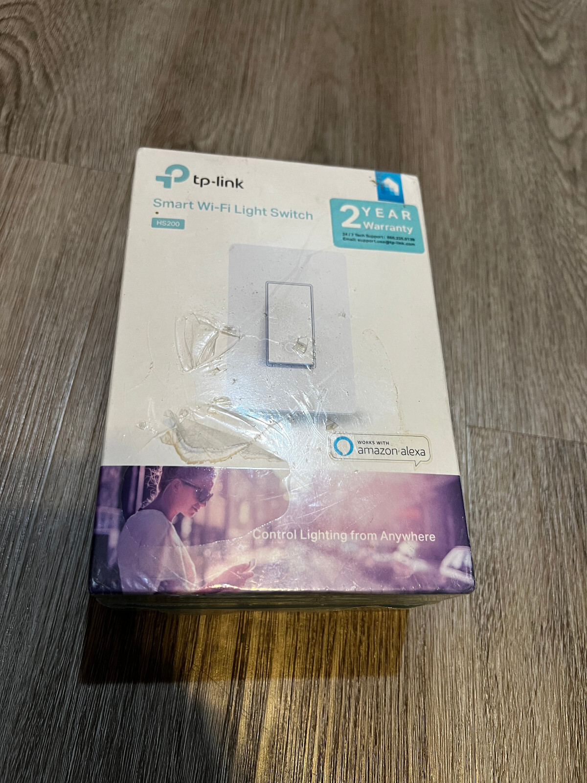 TP-LINK HS200 Smart WiFi Light Switch - Single Pole White New Sealed Box