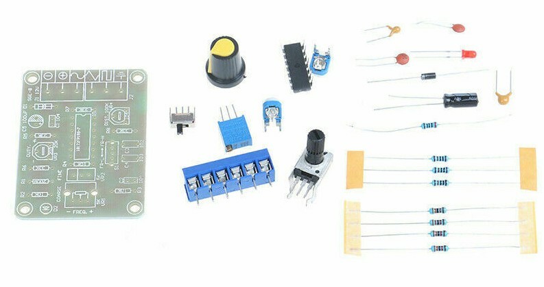 DIY DC 12V ICL8038 Monolithic Function Signal Generator Sine 50-5KHz Square Tri