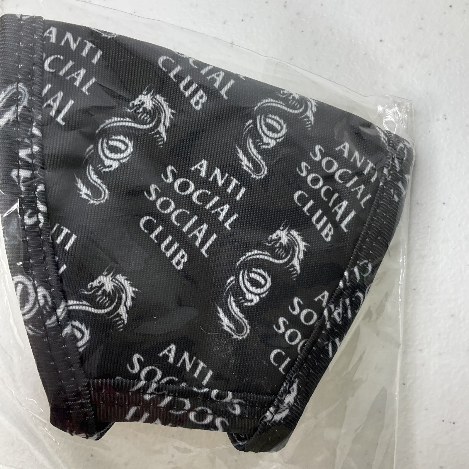 Anti Social Social Club Face Mask Dragon Print 'Last Time' 100% Authentic FW20