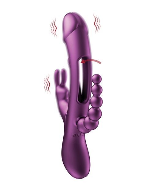 TRILUX KINKY G-SPOT TAPPING RABBIT VIBRATOR TRIPLE STIMULATION WITH ANAL BRADS