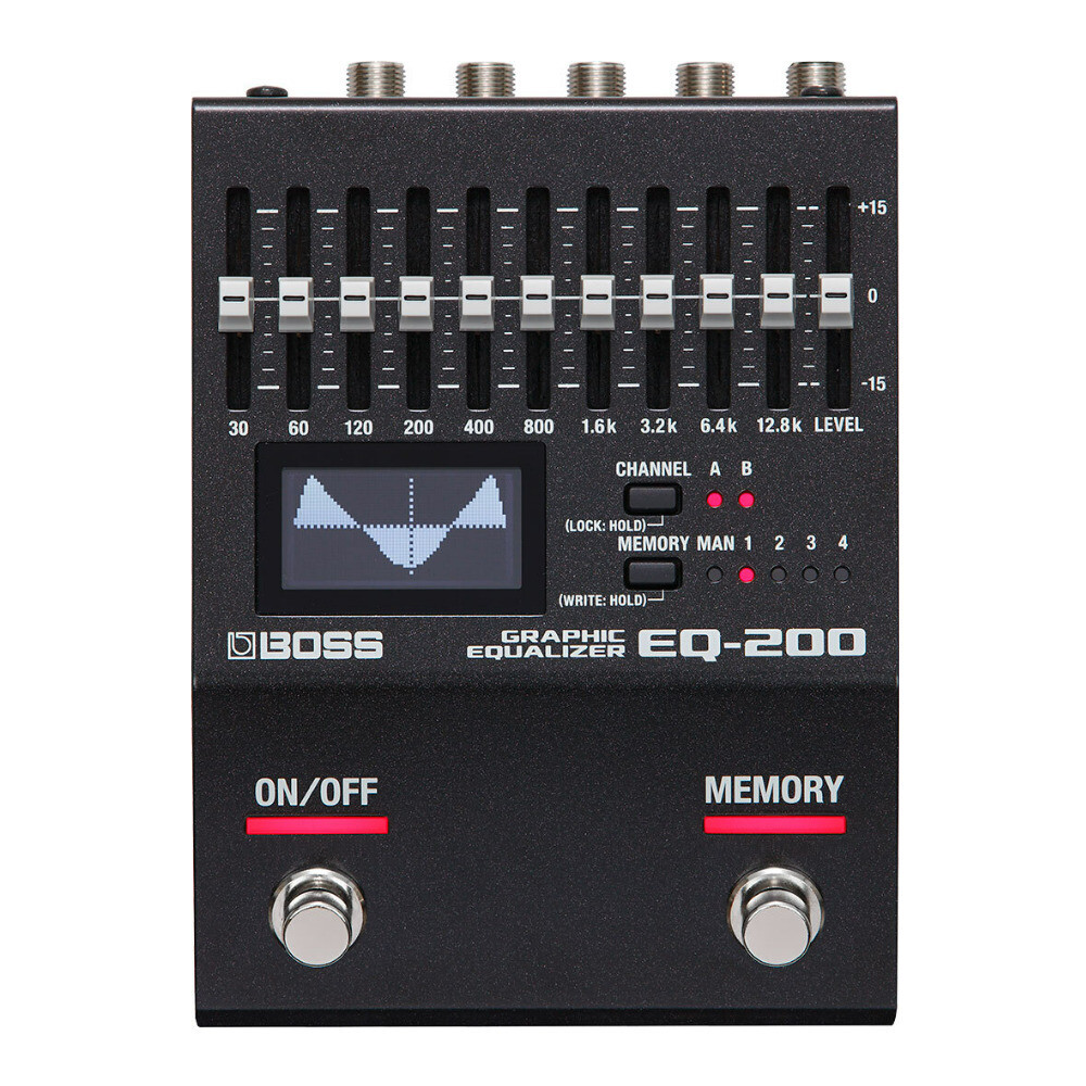 BOSS EQ-200 Dual 10-Band EQs Visual EQ Display Real-Time Control Equalizer Pedal