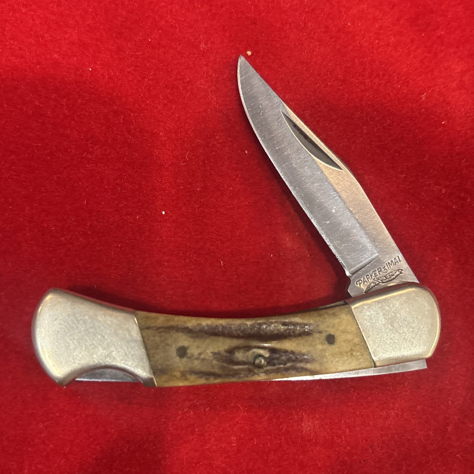 Vintage Parker Brothers Eagle Brand Stag Lock back knife K-247-51