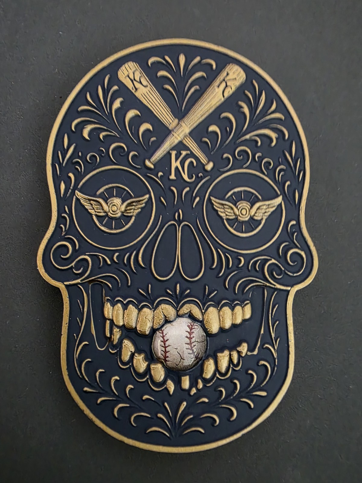 Metro Motors KC Royals Sugar Skull  Challenge Coin