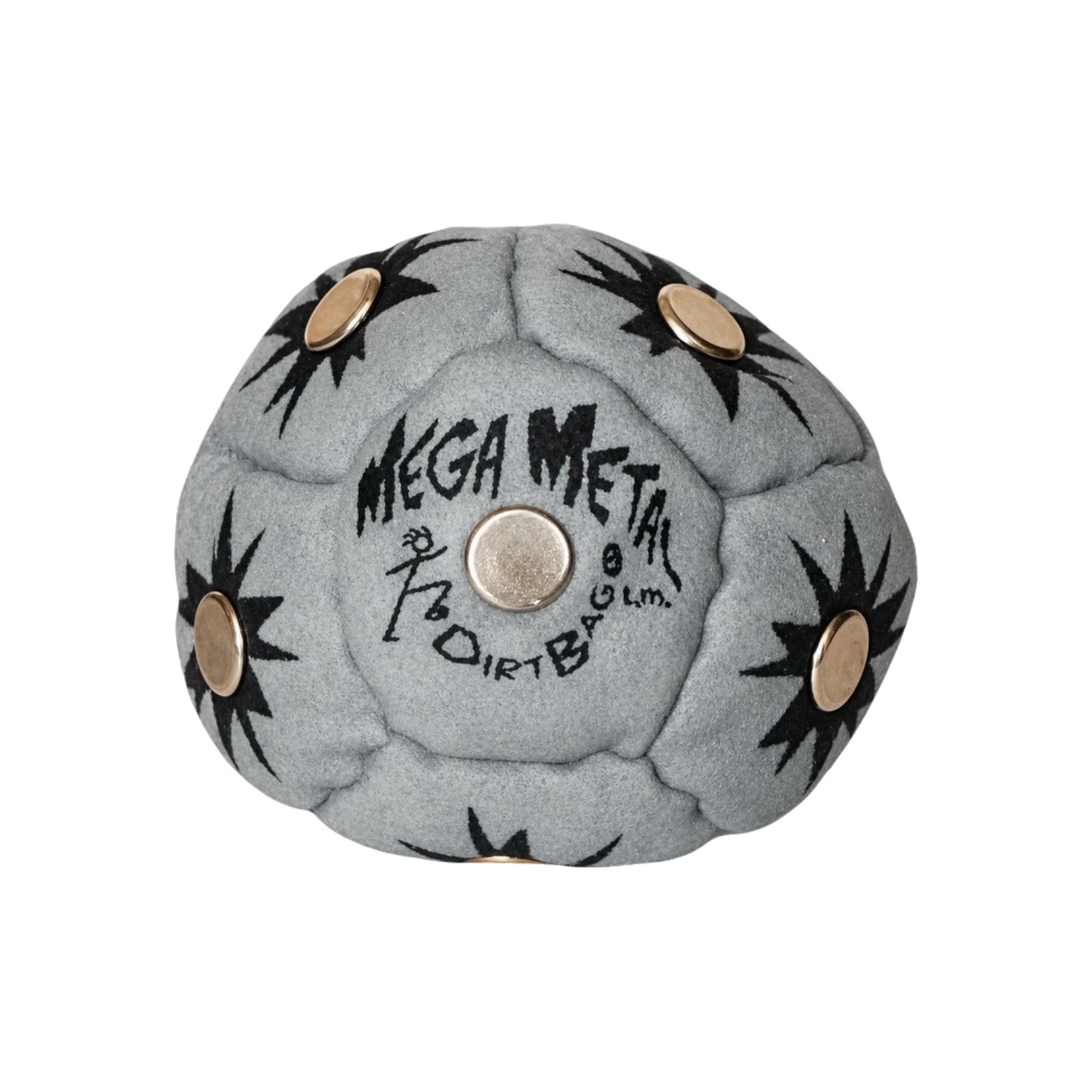 DirtBag Footbag Mega Metal Skill Toy with Metal Studs 1PC - Gray