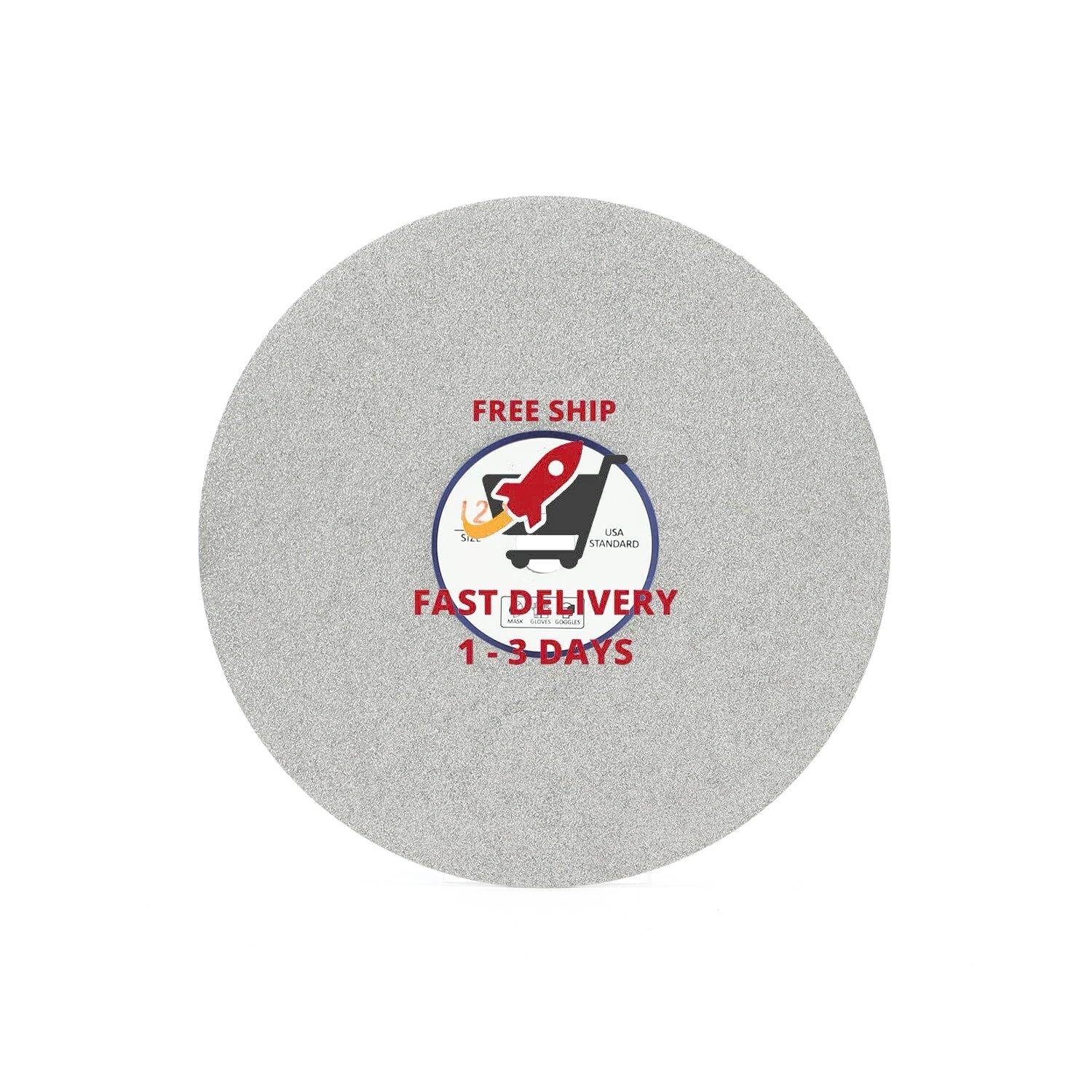 Disco de pulido y esmerilado con eje de 6" x 1/2" con diamante, grano 120