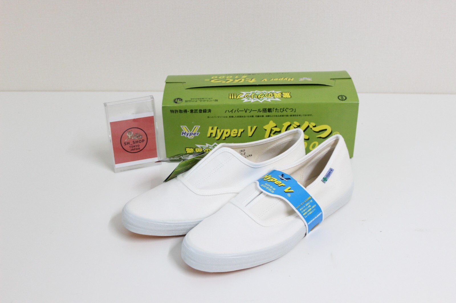 Nisshin Rubber Hyper V Tabi #1000 US4.5 - US11 Work Shoes White & Navy