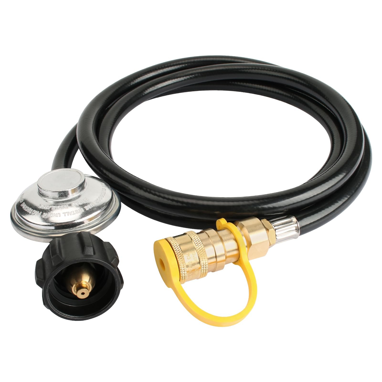 F271803 6ft Propane Adapter Hose with Regulator QCC1 to 3/8" Female Quick