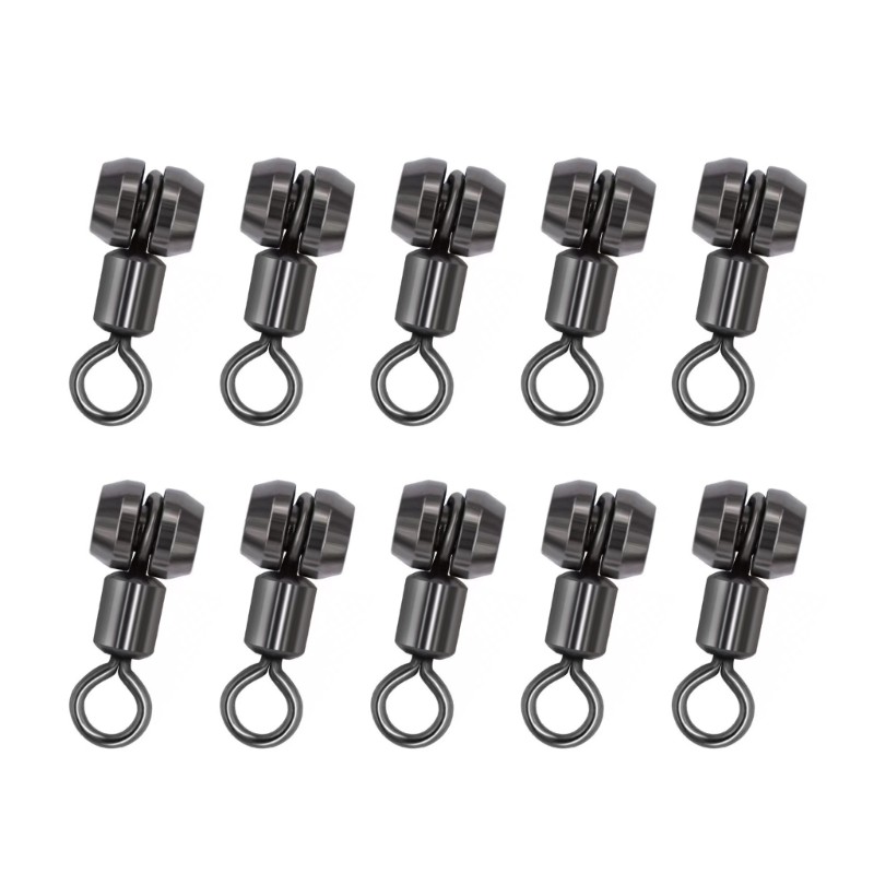 10pcs 3 Way Swivels Fishing Swivels Fishing Rig Line Connector Fishing Tackle