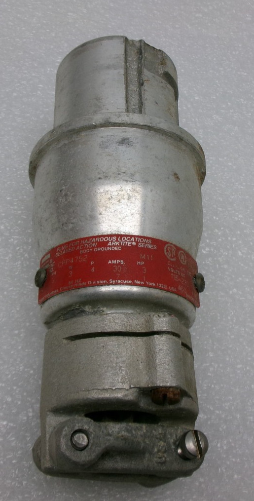 CROUSE-HINDS CPP4752 ARKTITE PLUG MODEL M11 - USED #471D