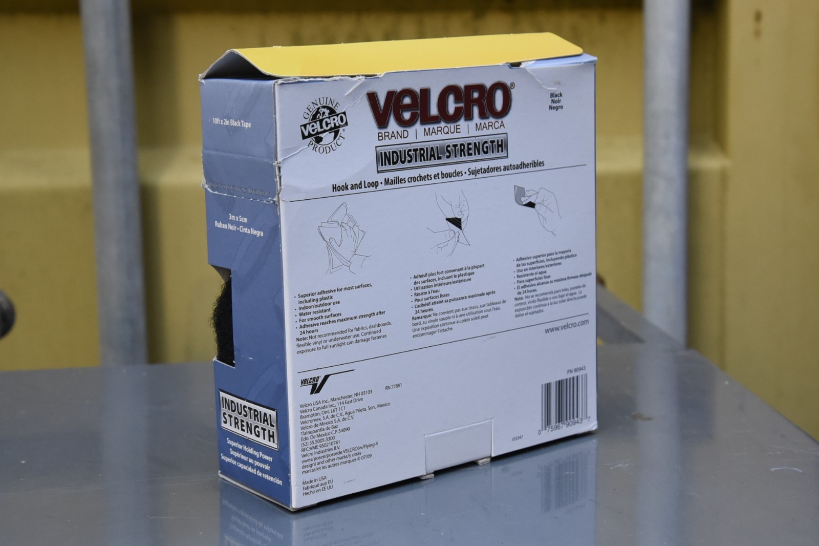 9 boxes Velcro Brand 2" x 10' Self-Adhesive Industrial Strength LOOP-SIDE ONLY
