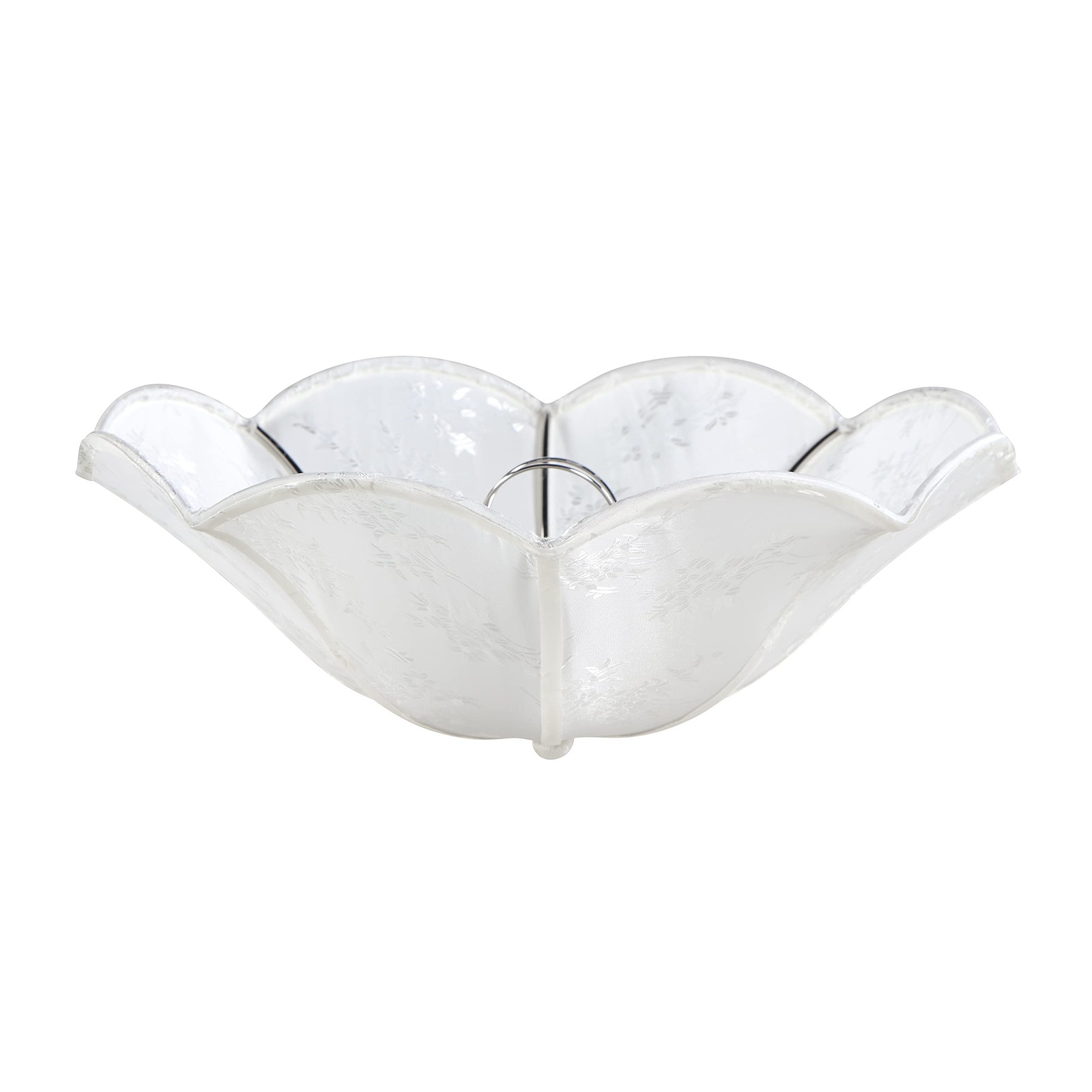 Aspen Creative 52004 Ceiling 13" diameter x 5" Height, White with Leaf