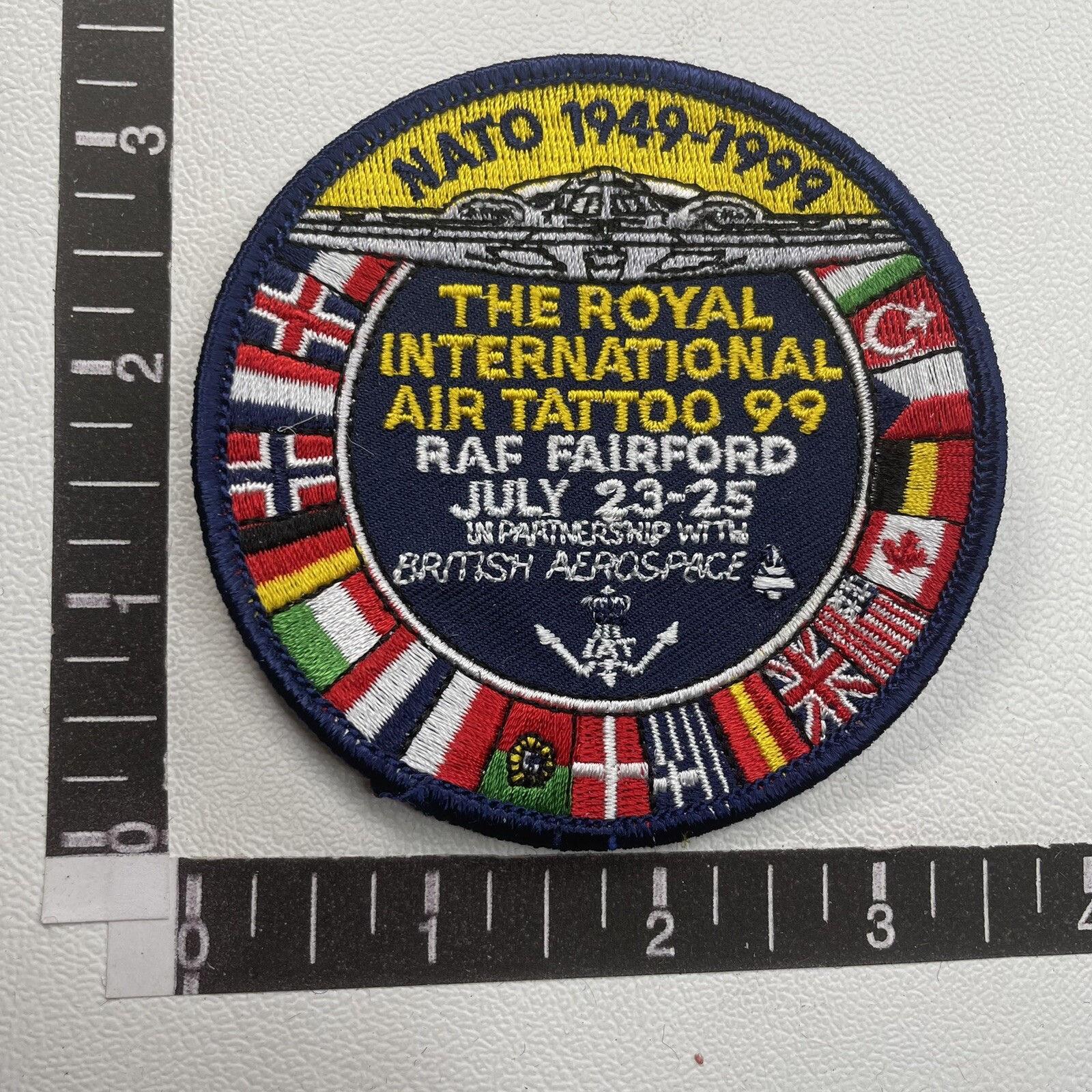 1949-1999 NATO ROYAL INTERNATIONAL AIR TATTOO RAF FAIRFORD Air Show Patch 17N1