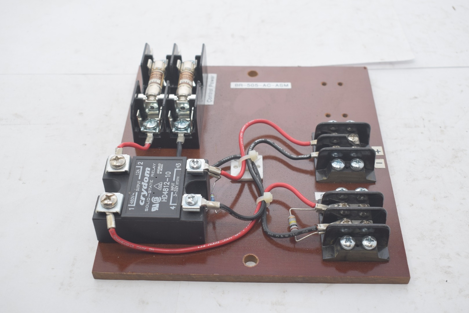 NEW Control Power Board Assembly BR-505-AC-ASM, HD4812-10 Crydom Solid State Rel