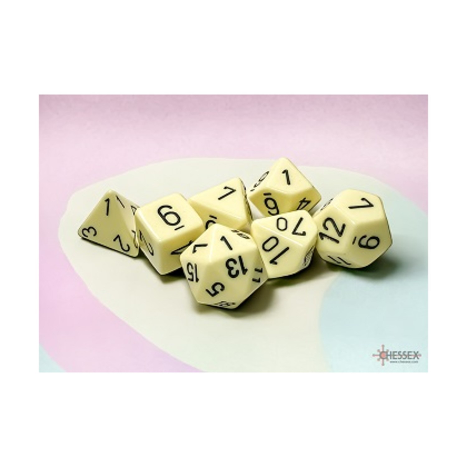 Chessex Dice & Supplies Poly Set Yellow w/Black (7) New