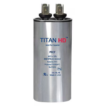 Titan Hd Prcf45a Motor Run Capacitor, 45 Mfd, 440V, Round