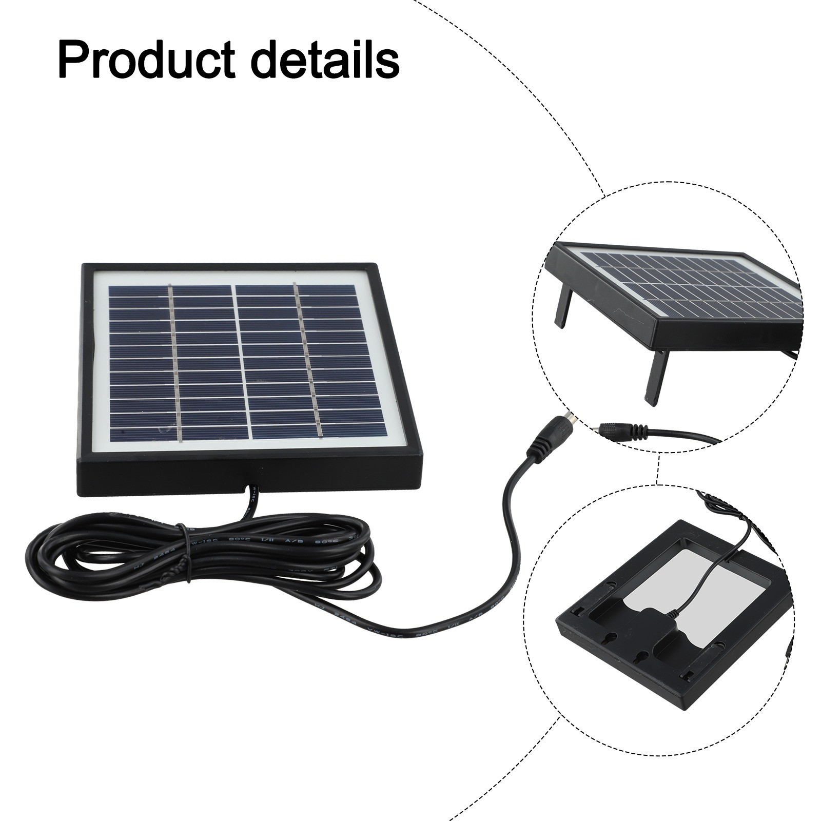 Convenient Charging Solution Lightweight 12V Solar Panel with Long Cable
