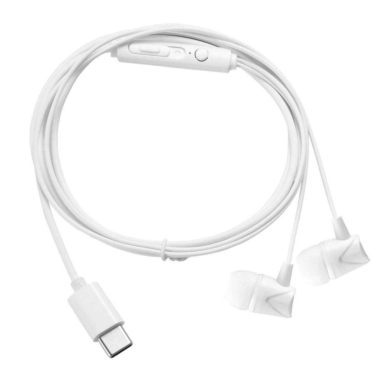 USB-C Corded Earbuds/Headset/Headphones + Mic for iPhone 15/16 Samsung S25/S26