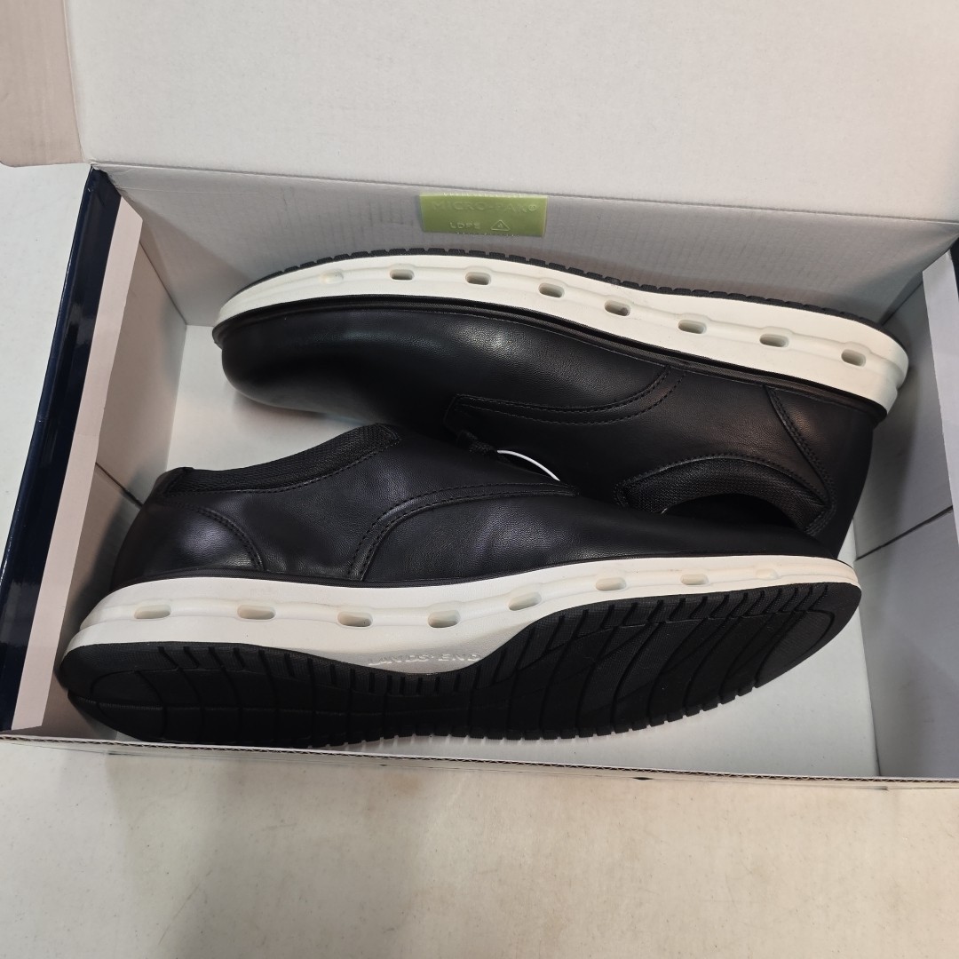 Land's End Sport Oxford Men's Black White Lace Up Comfort Casual Shoes - 11 NEW