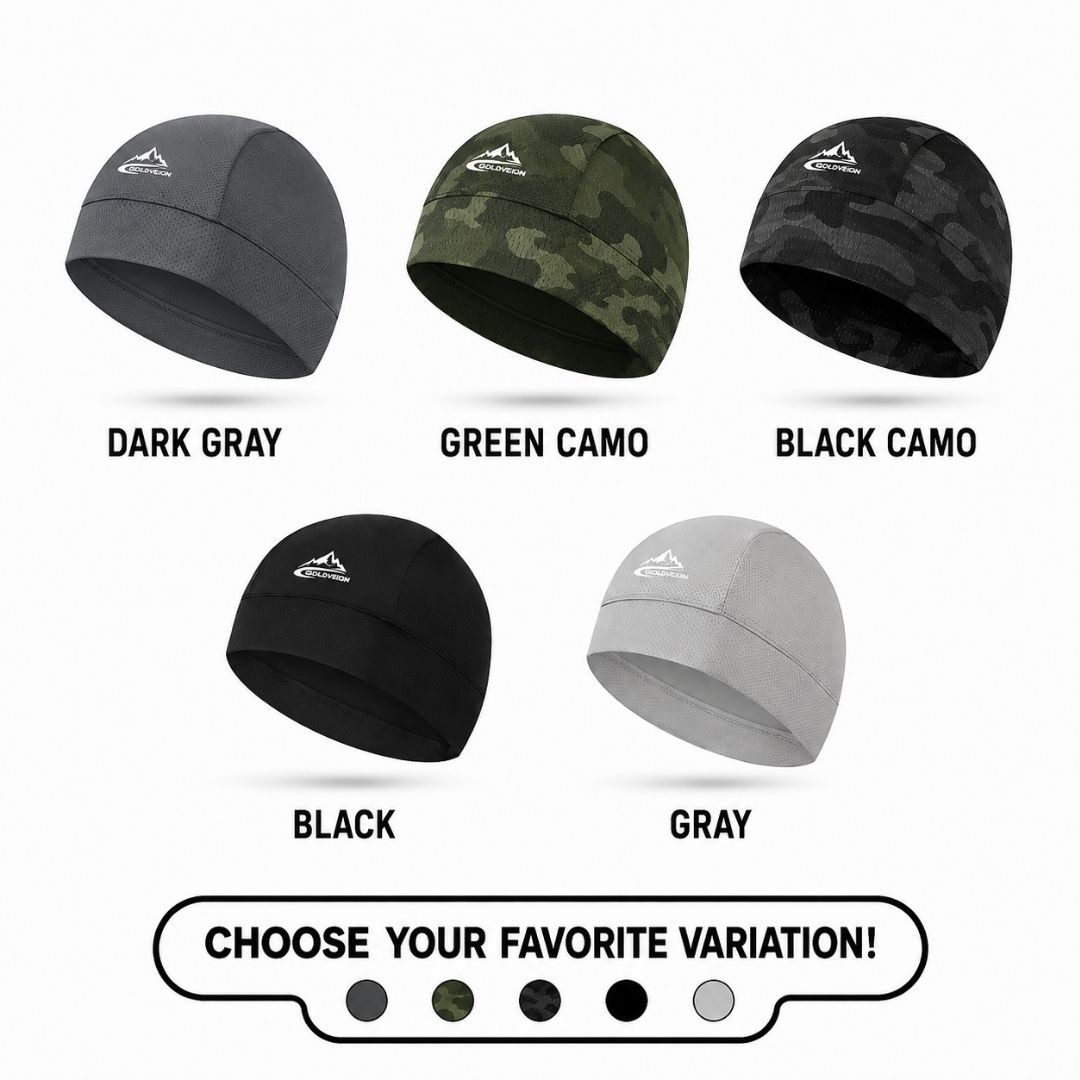 Cooling Skull Cap Helmet Liner Sweat Wicking Cycling Running Hat for Men