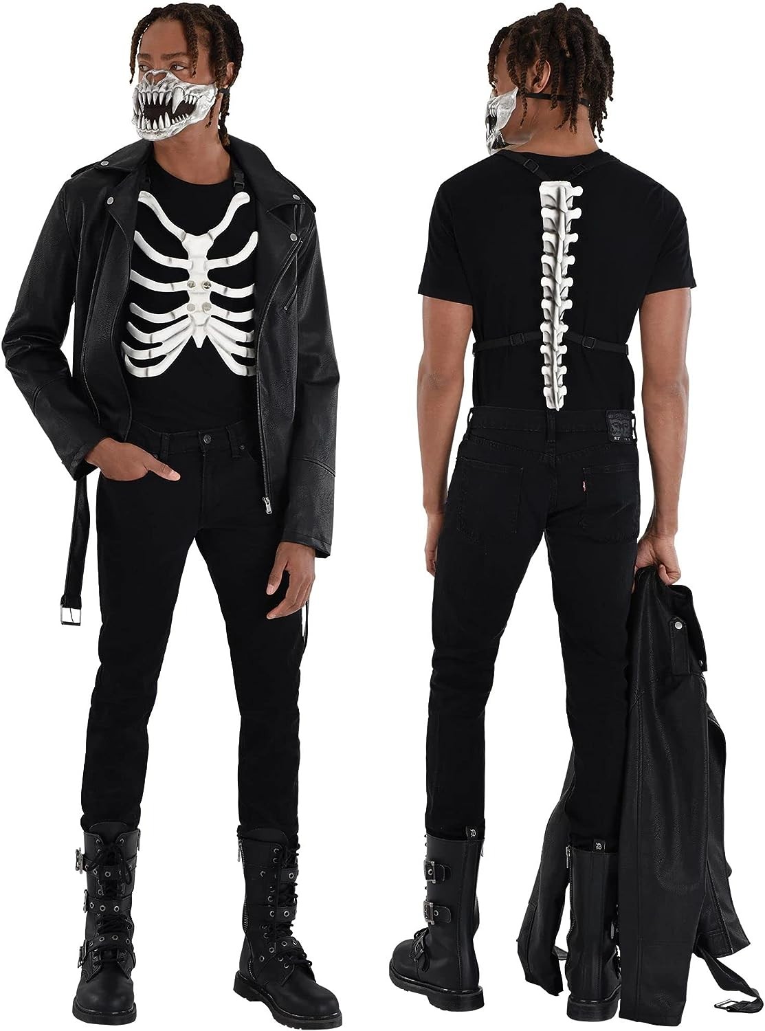Bone Harness Skeleton Rib Cage Suit Yourself Fancy Dress Halloween Adult Costume