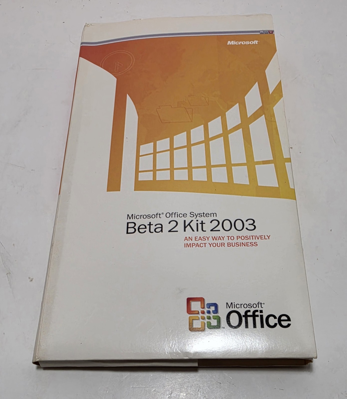 Used Microsoft Office System  Beta 2 Kit 2003 CD Software Packet
