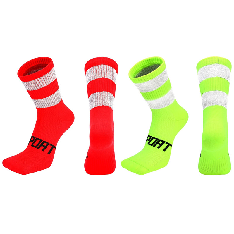 2 Pairs Cycling Socks Pro Road Bicycle Riding Bike Sports Ankle Socks Red Green