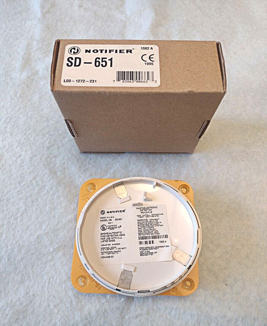 NEW Notifier SD-651 low profile photoelectric smoke detector FREE FAST SHIPPING