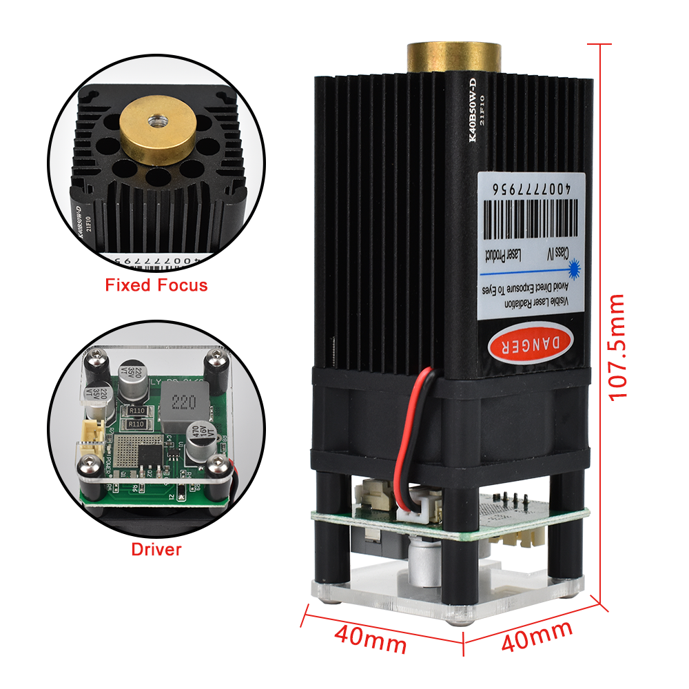 40W FAC Laser Module Head for CNC Laser Engraving Machine Router with Sliding
