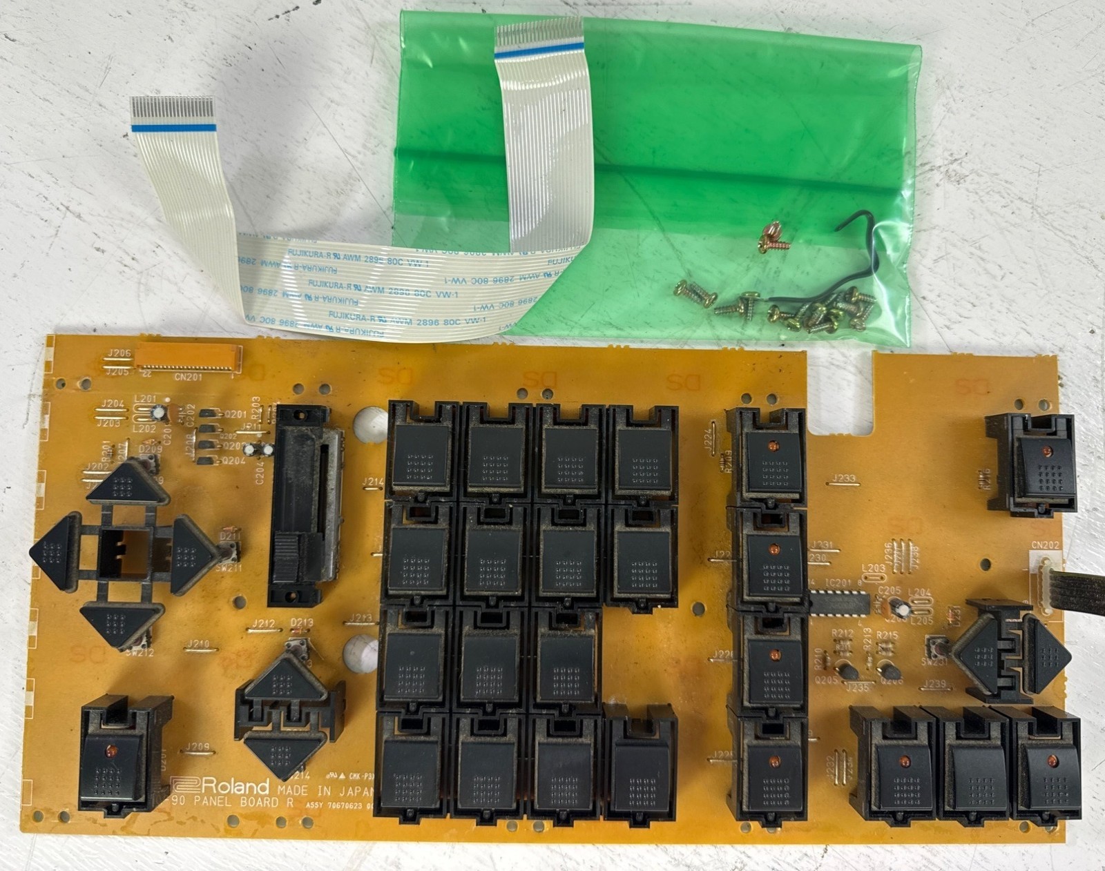 Roland A-90 Panel Board R with Ribbon Cables Working