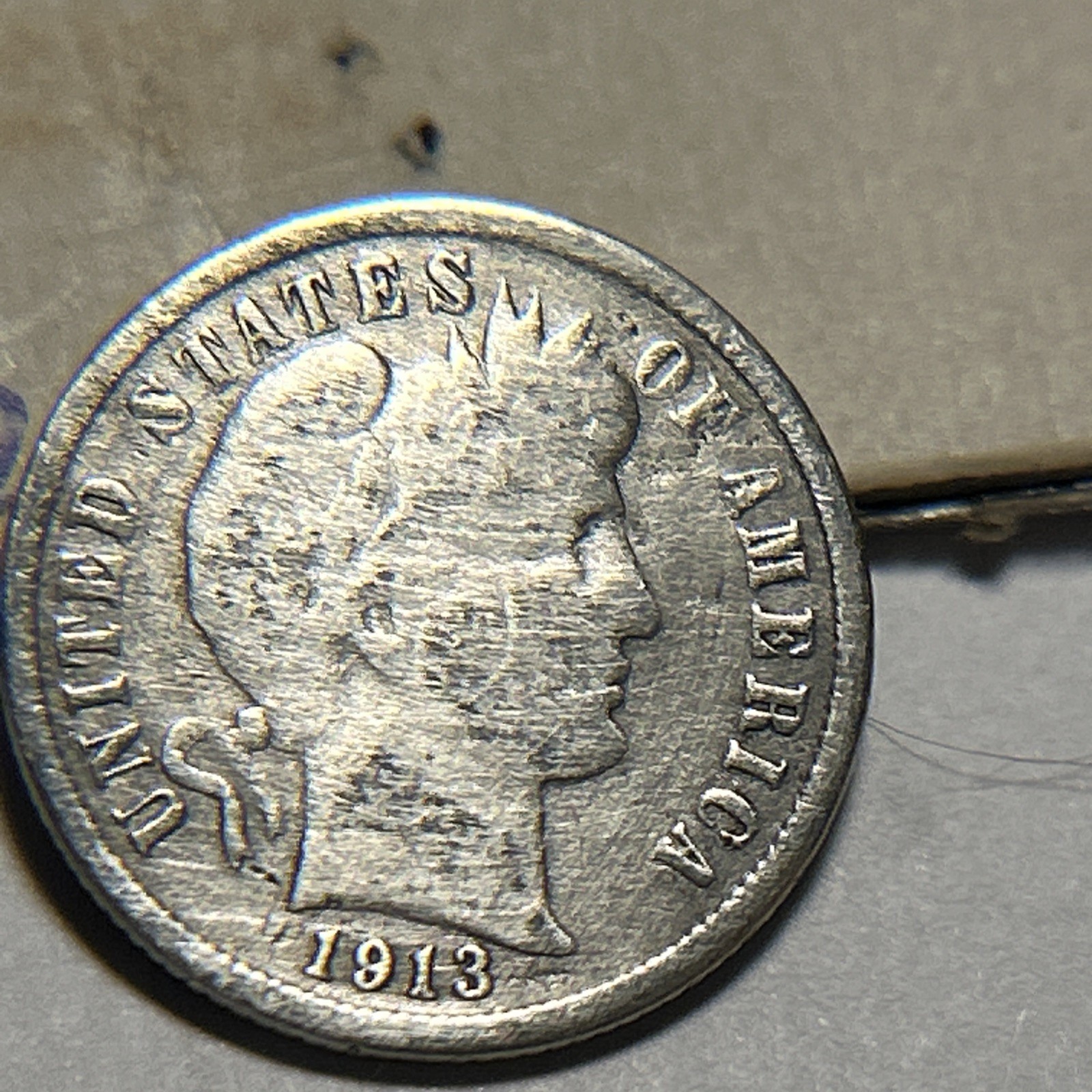 1913-S Barber Dime 10C Silver